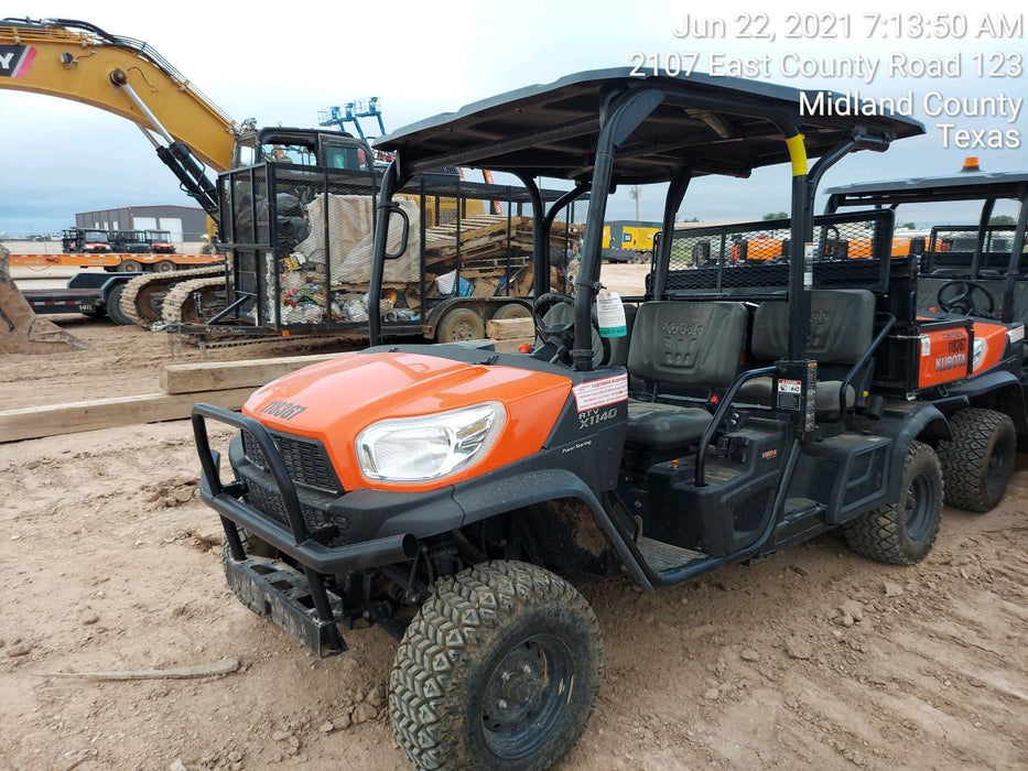 2020 Kubota RTV-X1140W-H Canopy, 4-Seater, Diesel, Windshield Acrylic Clear, LED Strobe, Backup Alarm