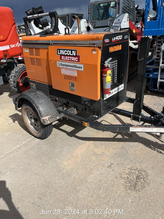 2022 Lincoln Electric LE400 Kubota V1505, Trlr, Cable Rack, Light Kit, ES Decals, T3