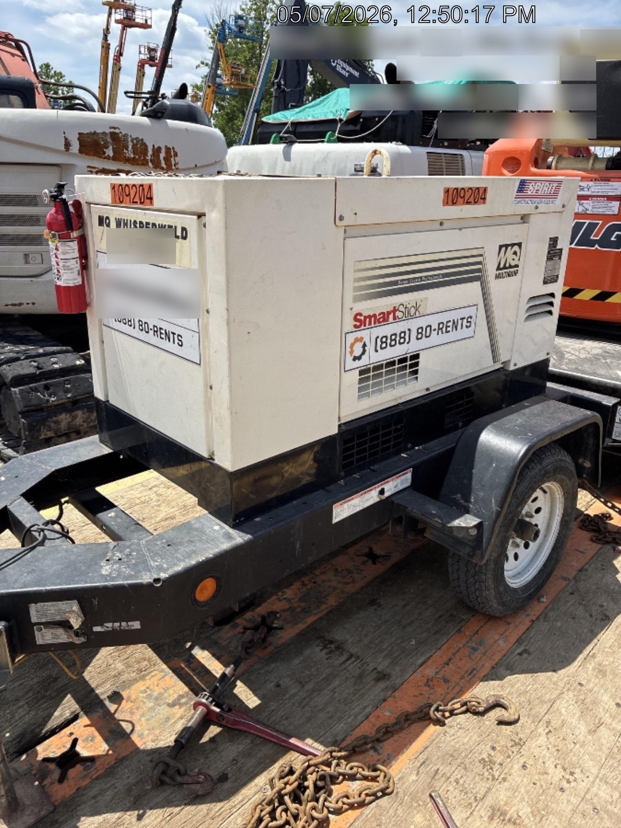 2020 Multiquip DLW400ESA4 400 amp Welder, 14kW, 120/240V, T4F Kubota, Trailer