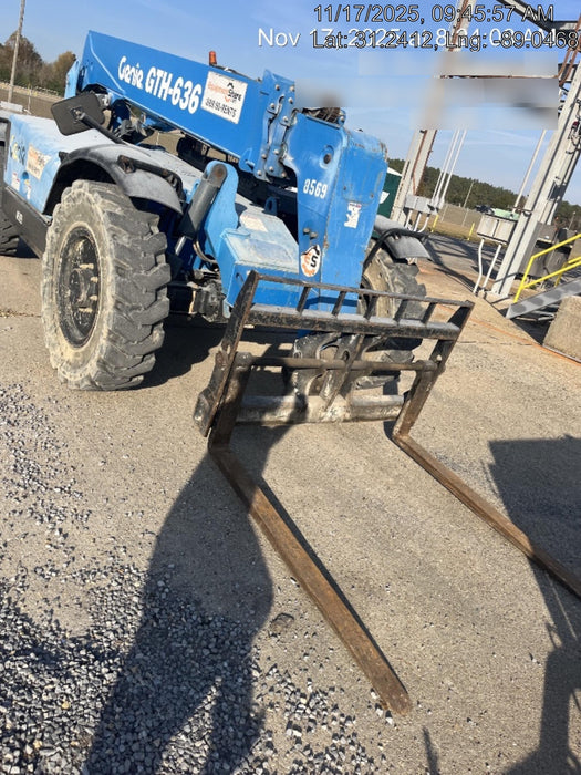 2018 Genie GTH-636 Genie GTH-636 w/Open ROPS, Solid Tires, Work Light/Beacon, 48" Carriage and Forks