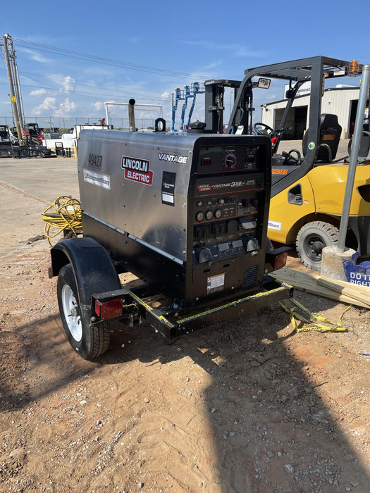 2019 Lincoln Electric Vantage 322 Ready-Pak 3, Two Wheel Trailer, Fender and Light Kit, Cable Rack