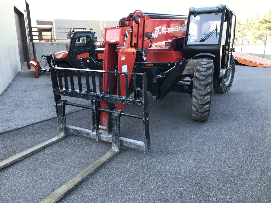 2020 Manitou MTA10055 Cab/Heat/Air, LED Work Lights, Solid Tires, Lift Hook, Beacon, Auxiliary Hydraulics w/66" Carriage and 60" Forks