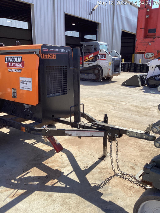 2021 Lincoln Electric Vantage 322 Vantage 322 Ready Pak 3 w/ Decals, ORANGE (includes trailer, cable rack, fender light kit) NO Telematics