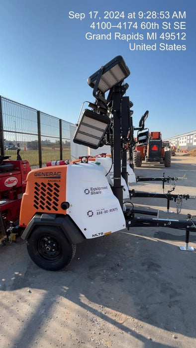 2024 Generac MLT2 Diesel, Flex Switch 120V Input, Powerzone Controller, 
(4) 320W LED Lights, 4kW Generator, 39.9 Gal Fuel Tank, 2" Ball, T3