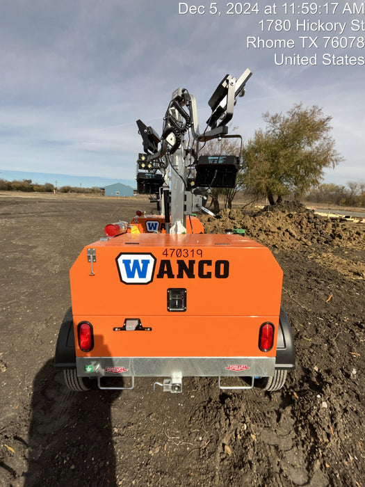 2024 Wanco WLTT-4MM4K Diesel, Deep Sea Controller, Shore Power Plug, Auto Start, (4) 350W LED Floodlights, 4kW Generator, 60 Gal Fuel Tank, 2" Ball, T3
