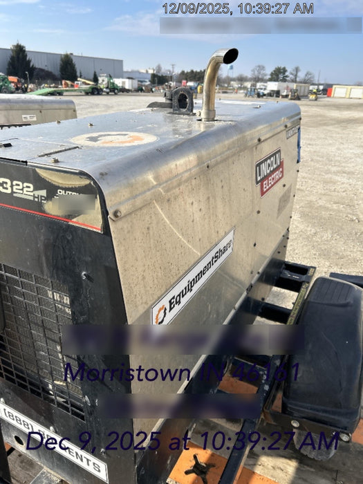 2019 Lincoln Electric Vantage 322 Ready-Pak 3, Two Wheel Trailer, Fender and Light Kit, Cable Rack