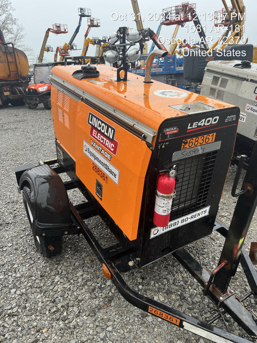 2022 Lincoln Electric LE400 Kubota V1505, Trlr, Cable Rack, Light Kit, ES Decals, T3