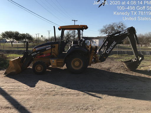 2019 John Deere 310LEP John Deere 310LEP, 4wd, Canopy, Standard dipper, ISO, Rear Auxiliary Hydraulics, Manual QC, Powertrain & Hydraulics, 60 Mo / 5,000hr Powertrain & Hydraulics Extended warranty, 12”, 18”, and 24” buckets