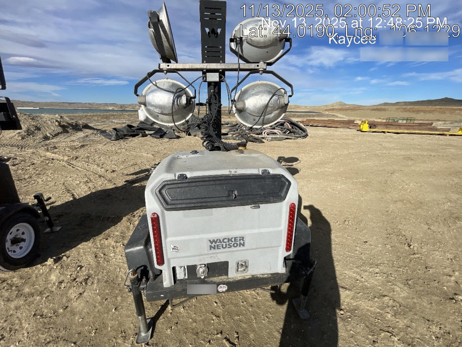 2019 Wacker Neuson LTV6L-MH Mobile Light Tower w/Fuel Level Sensor Installed
