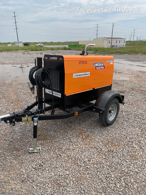 2022 Lincoln Electric LE400 Kubota V1505, Trlr, Cable Rack, Light Kit, ES Decals, T3