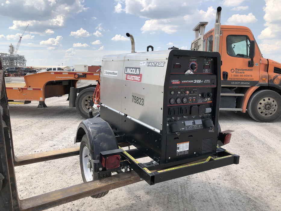 2020 Lincoln Electric Vantage 322 Welder Ready-Pak 3, w/ GPS & Decals (includes trailer, cable rack, fender light kit)