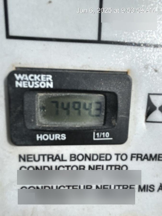 2019 Wacker Neuson LTV6L-MH Mobile Light Tower w/Fuel Level Sensor Installed