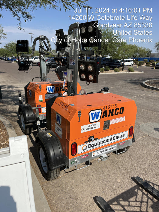 2024 Wanco WLTT-4MM4K Diesel, Deep Sea Controller, Shore Power Plug, Auto Start, (4) 350W LED Floodlights, 4kW Generator, 60 Gal Fuel Tank, 2" Ball, T3