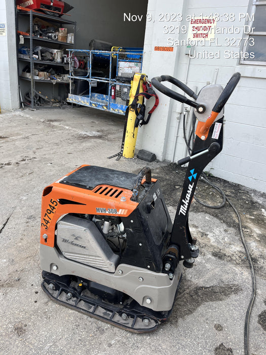 2023 Multiquip MV308GH Honda GX270, 18" Plate, Tachometer