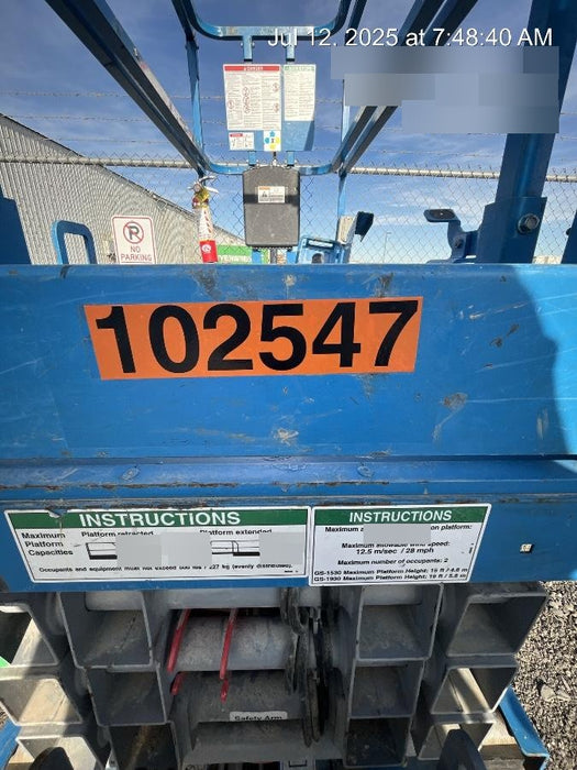 2020 Genie GS-1930 Solid Non Marking Tires, Beacon, Folding rails with half height swing gate, 800W Inverter