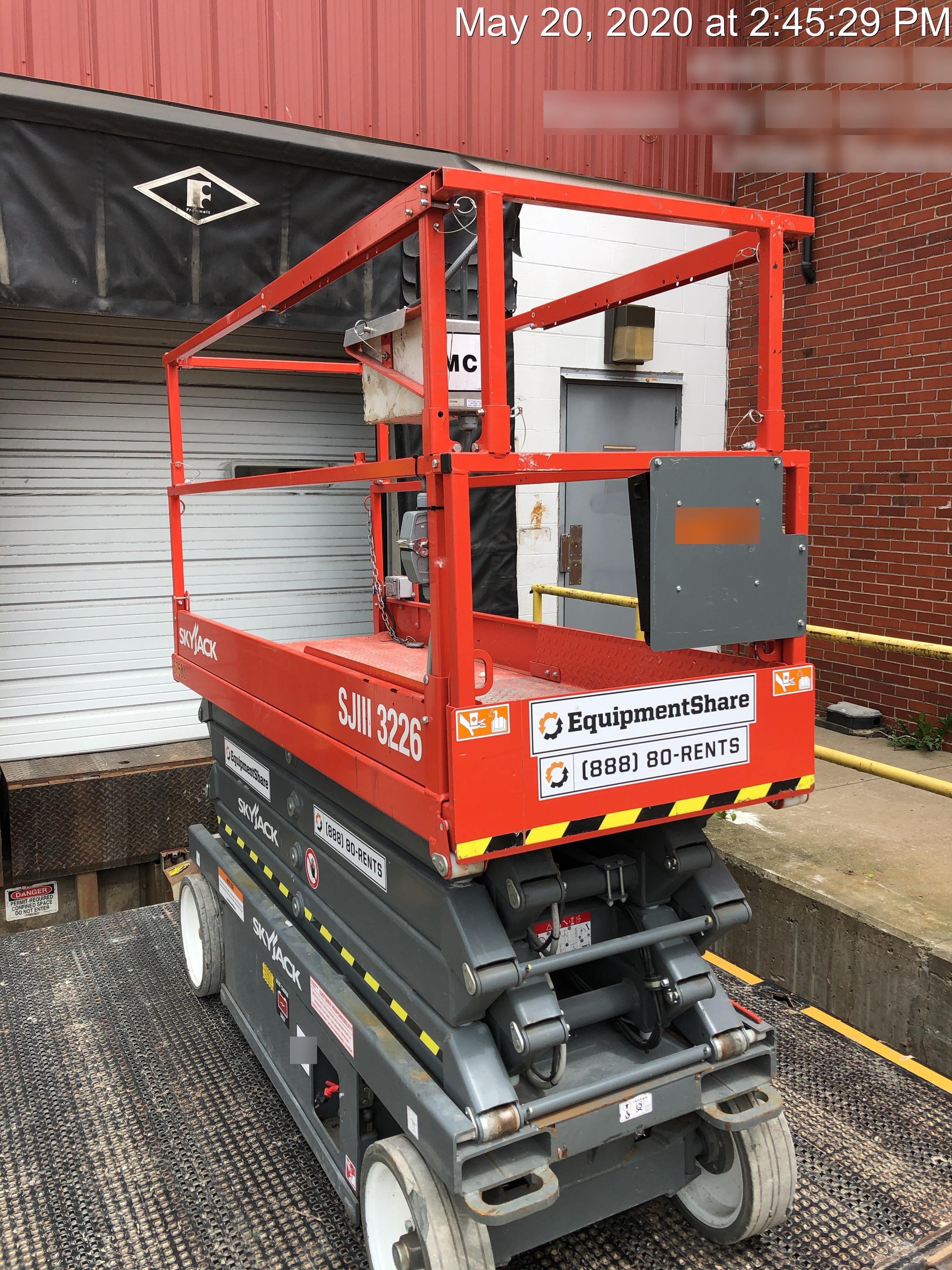 2017 Skyjack SJIII-3226 Standard Rental Specs