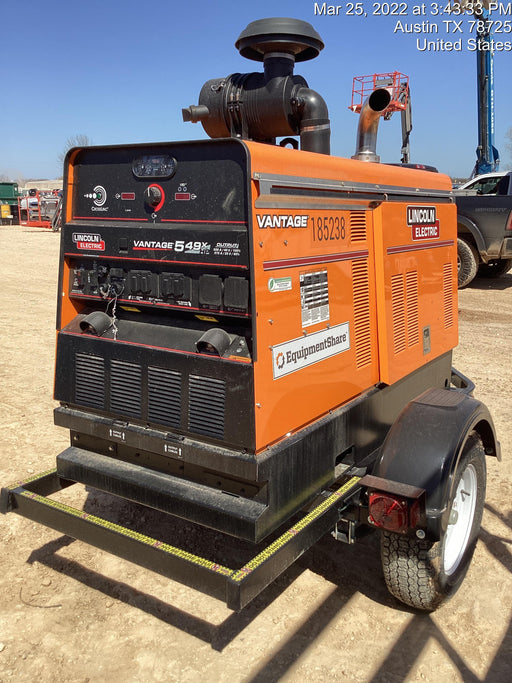 2021 Lincoln Electric Vantage 549X Ready Pak 3, ORANGE (includes trailer, cable rack, fender light kit)