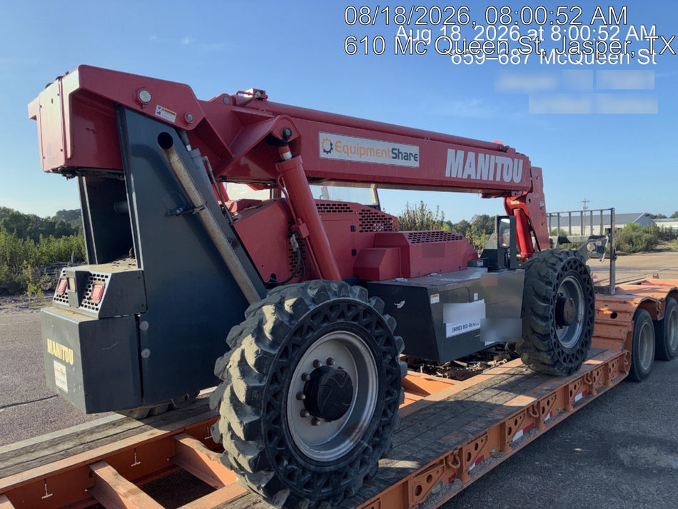 2018 Manitou MTA10055 Manitou MTA 10055 w/Cab/Heat/AC, Work Lights/Strobe, Aux Hyd, Solid Tires, Lift Hook, 66" Carriage, 60" Forks