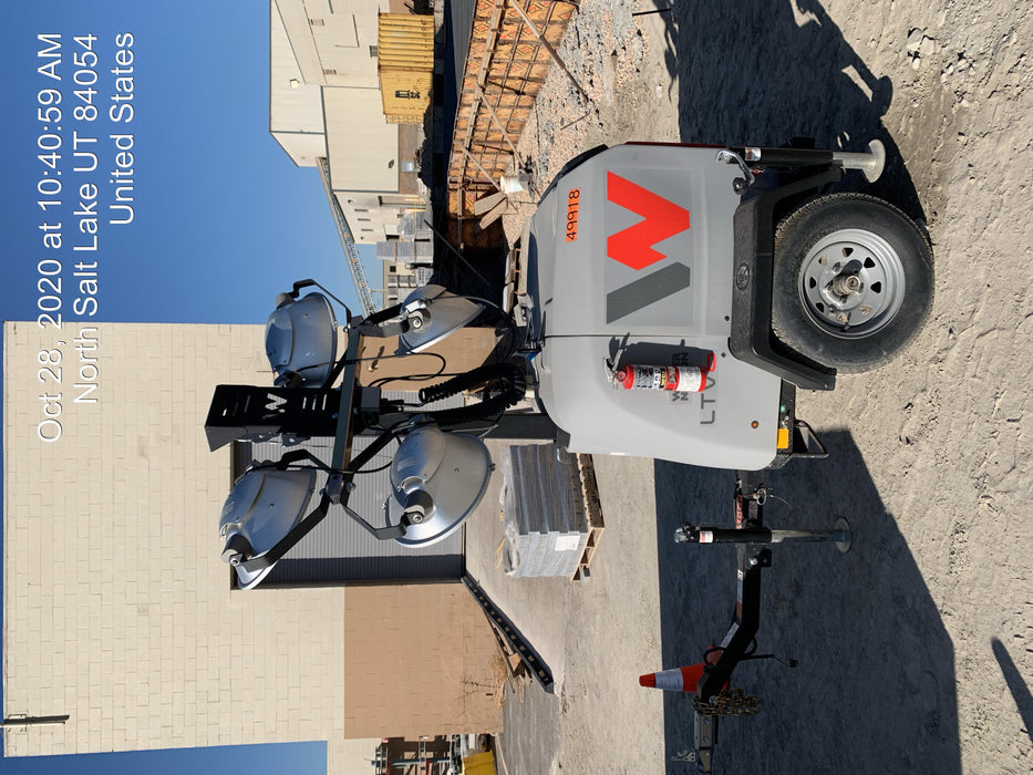 2019 Wacker Neuson LTV6L-MH Mobile Light Tower w/Fuel Level Sensor Installed