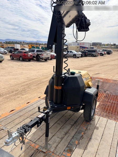 2022 Allmand NLV3GR (4) LED Light Fixture 350W, 23' Vertical Mast, 3kW Prime, Towable, ES Decals, T3