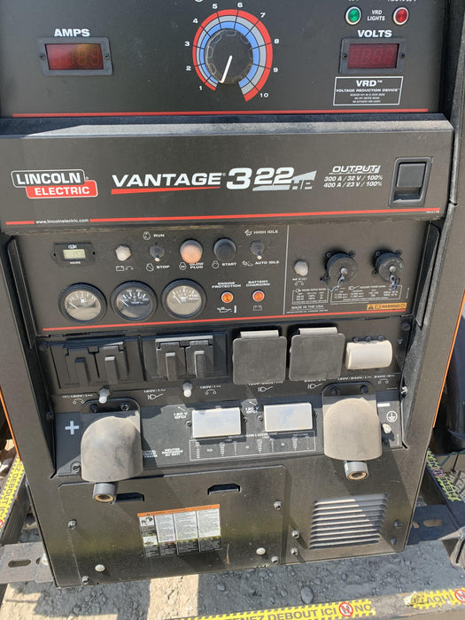 2021 Lincoln Electric Vantage 322 Vantage 322 Ready Pak 3 w/ Decals, ORANGE (includes trailer, cable rack, fender light kit) NO Telematics