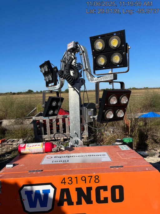 2024 Wanco WLTT-4MM4K Diesel, Deep Sea Controller, Shore Power Plug, Auto Start, (4) 350W LED Floodlights, 4kW Generator, 60 Gal Fuel Tank, 2" Ball, T3