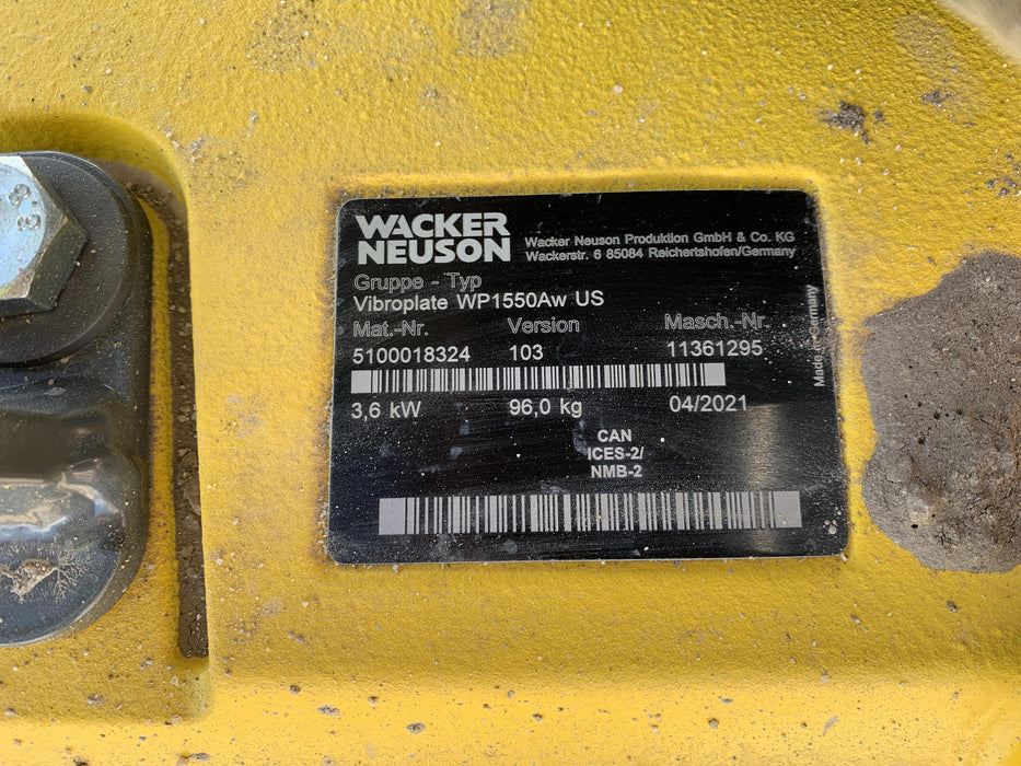 2021 WACKER NEUSON WP1550AW
