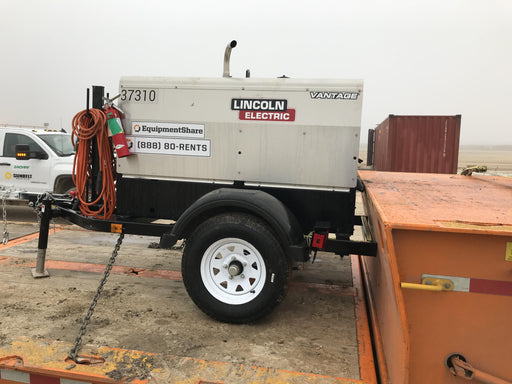 2019 Lincoln Electric Vantage 322 Ready-Pak 3, Two Wheel Trailer, Fender and Light Kit, Cable Rack