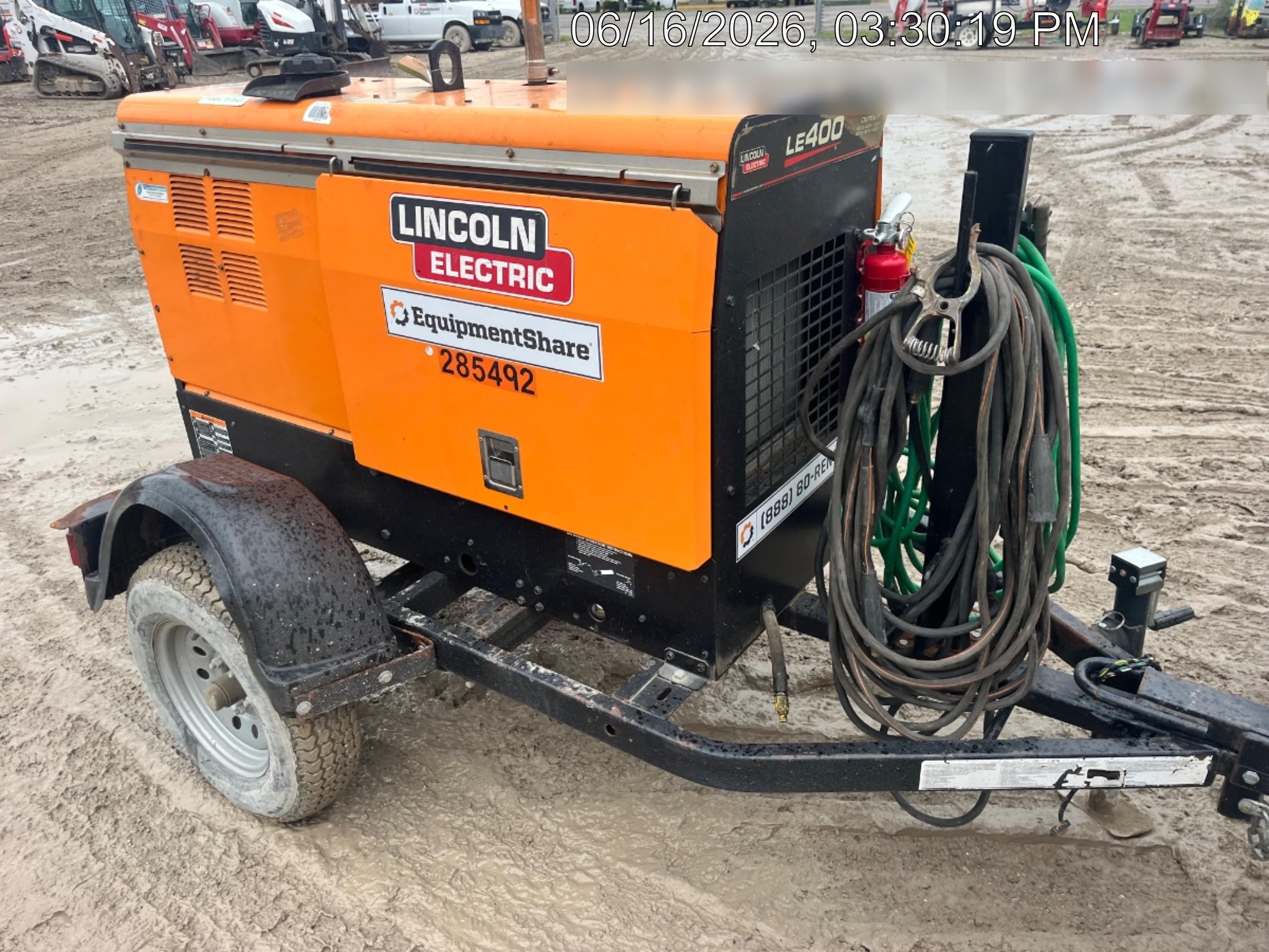 2022 Lincoln Electric LE400 Kubota V1505, Trlr, Cable Rack, Light Kit, ES Decals, T3