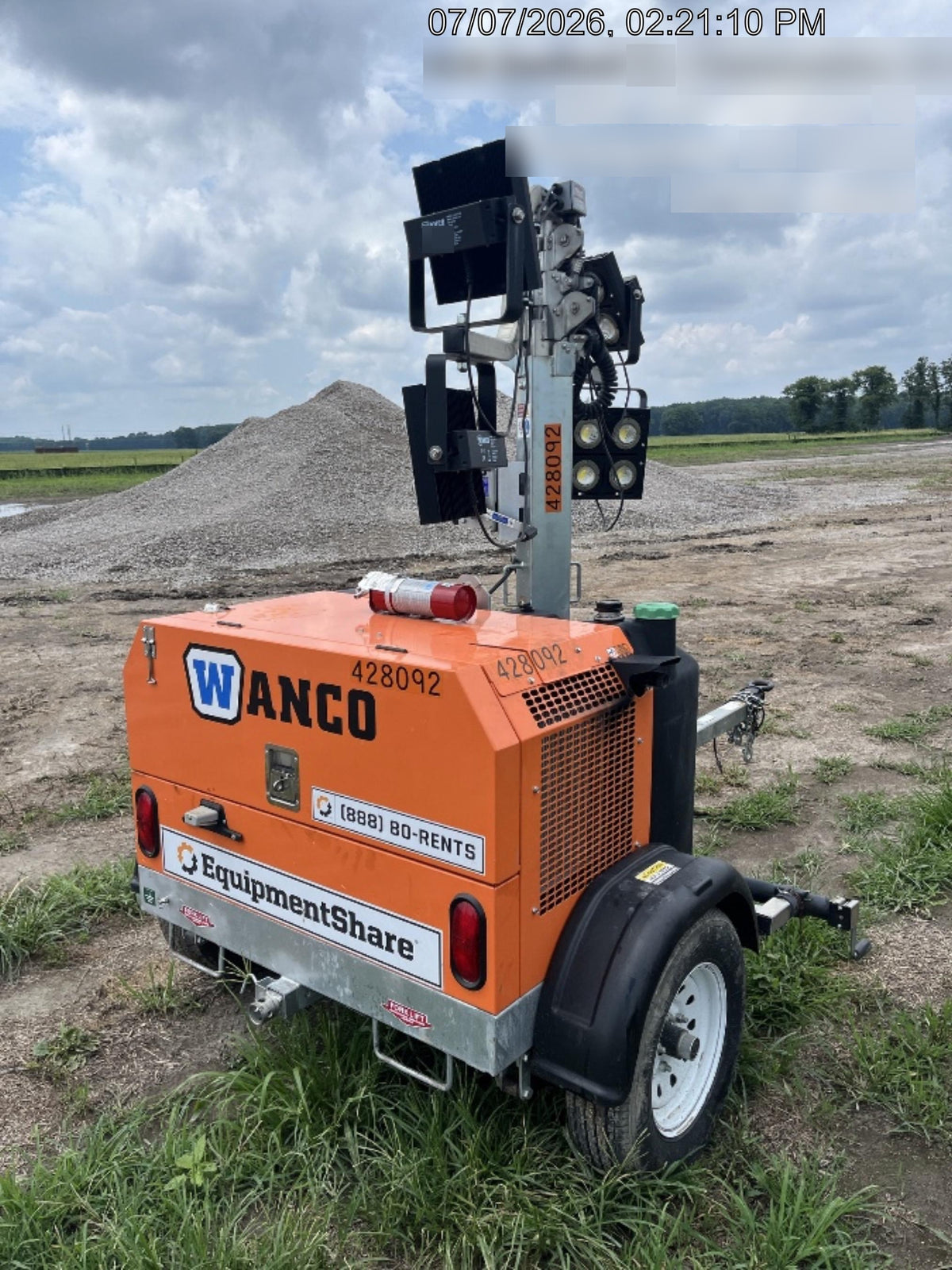 2024 Wanco WLTT-4MM4K Diesel, Deep Sea Controller, Shore Power Plug, Auto Start, (4) 350W LED Floodlights, 4kW Generator, 60 Gal Fuel Tank, 2" Ball, T3
