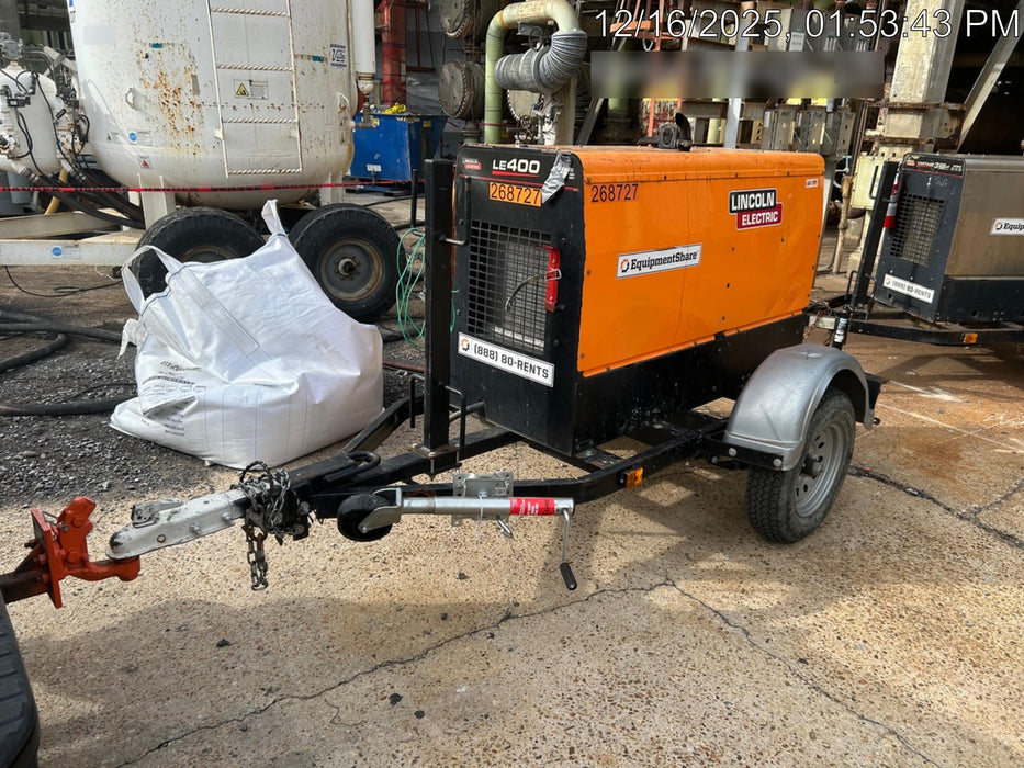 2022 Lincoln Electric LE400 Kubota V1505, Trlr, Cable Rack, Light Kit, ES Decals, T3