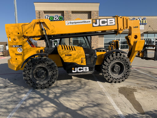 2019 JCB 510-56 Canopy, 74 HP, Solid Tires, STD Worklight, Beacon, Aux Hydraulics, Lifting Eye, Back up Alarm w/66" Carriage/60" Forks