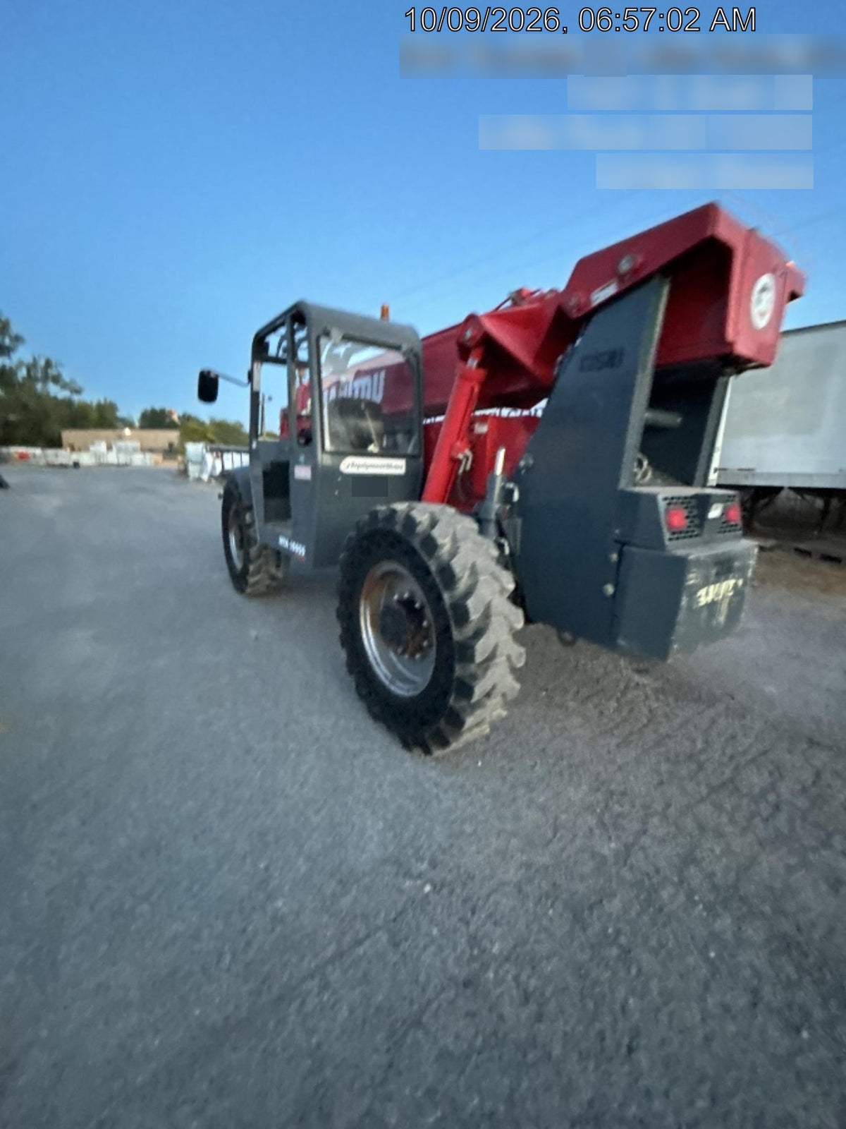 2018 Manitou MTA10055 MTA10055 - 74 HP T4, Canopy, Worklights/Strobe, Beacon, 66" Carriage, 60" Forks, Solid Tires, Lift Hook, Aux Hydraulics