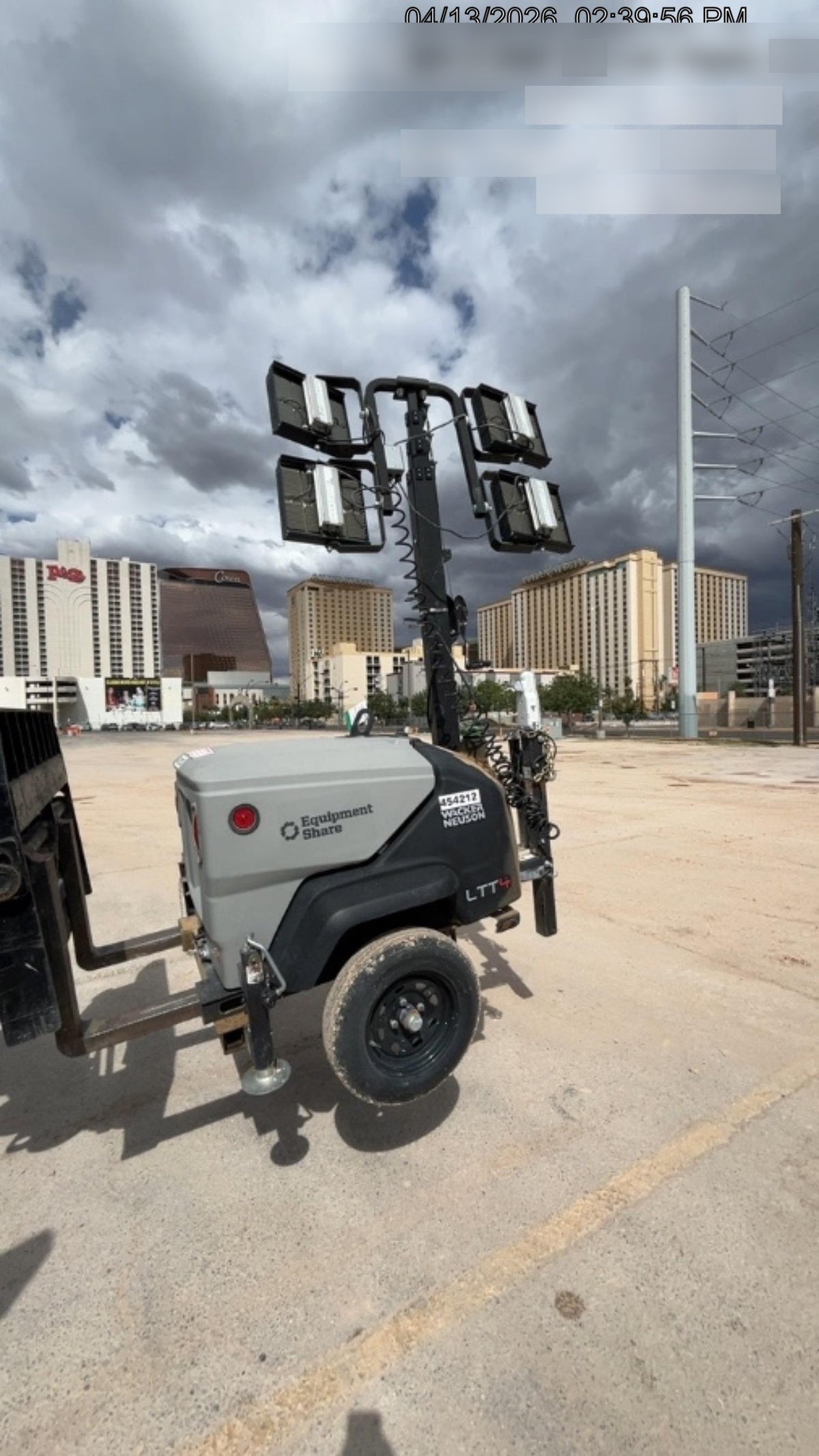 2024 Wacker Neuson LTT4 Diesel, Kohler KDW702, Deep Sea Controller, Auto Start, LED 320W, Bypass Outlet, T3