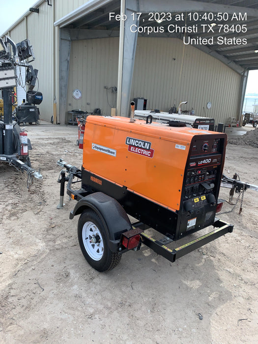 2022 Lincoln Electric LE400 Kubota V1505, Trlr, Cable Rack, Light Kit, ES Decals, T3