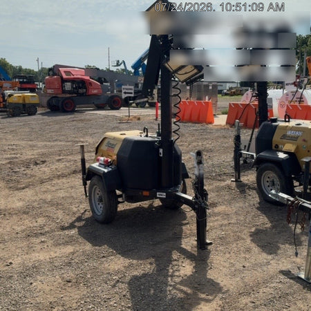 2022 Allmand NLV3GR (4) LED Light Fixture 350W, 23' Vertical Mast, 3kW Prime, Towable, ES Decals, T3