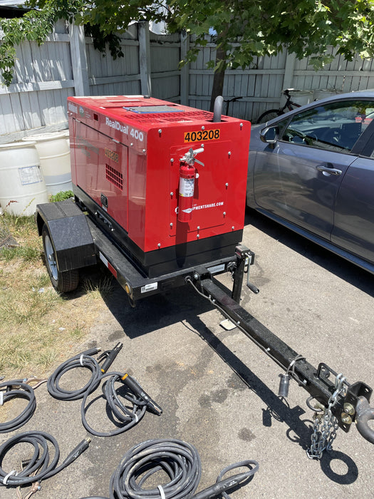 2024 Shindaiwa DGW400MDL Kubota D902 Engine, 23 HP, Dual Op Welder, Wire, Arc, Droop Stick, Tig, and CC Stick Functionality, Simulphase, 3 Phase and 1 Phase Gen Output, Single Axle NB Trlr, Slr Trckl Chrg 12V 12W, Fire Ext