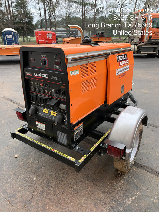 2022 Lincoln Electric LE400 Kubota V1505, Trlr, Cable Rack, Light Kit, ES Decals, T3