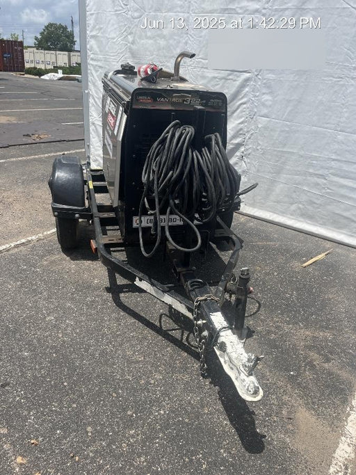 2019 Lincoln Electric Vantage 322 Ready-Pak 3, Two Wheel Trailer, Fender and Light Kit, Cable Rack