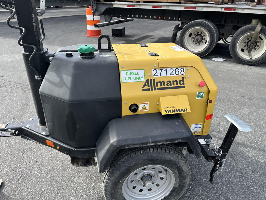 2022 Allmand NLV3GR (4) LED Light Fixture 350W, 23' Vertical Mast, 3kW Prime, Towable, ES Decals, T3