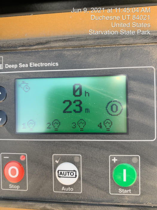 2021 Allmand NLV3GR (4) LED Light Fixture 350W, 23' Vertical Mast, 3kW Prime, Towable, Deep Sea L401, Leveling Jacks, Yanmar T4F 5.8hp