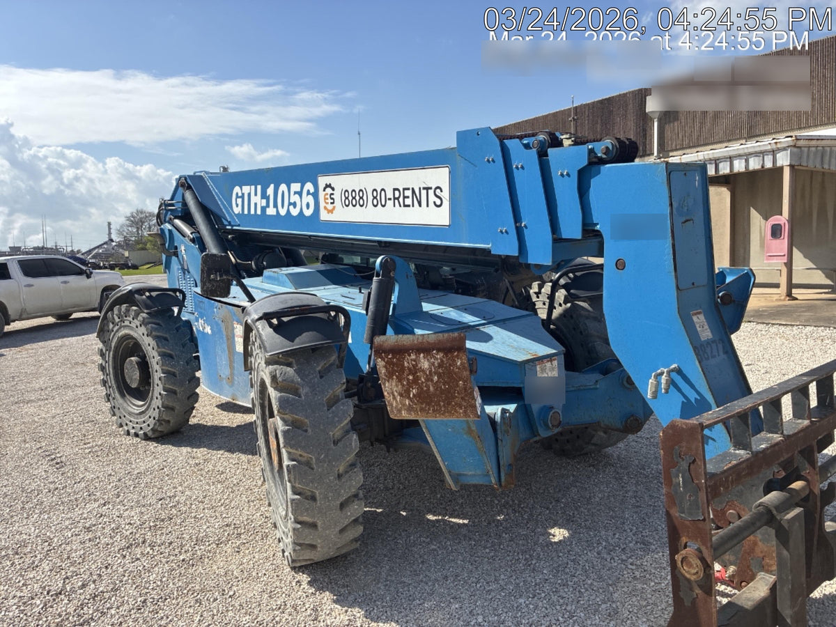 2019 Genie GTH-1056 Cab/Heat/AC, Solid RT Tires, LED Work Lights, Beacon 60" QA Carriage, 60" Forks