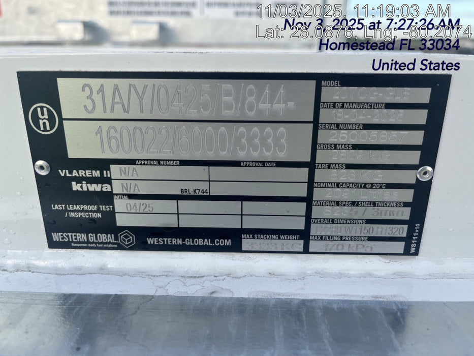 2025 WESTERN GLOBAL 20TCG-ES