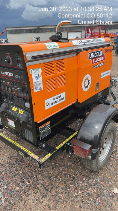 2022 Lincoln Electric LE400 Kubota V1505, Trlr, Cable Rack, Light Kit, ES Decals, T3