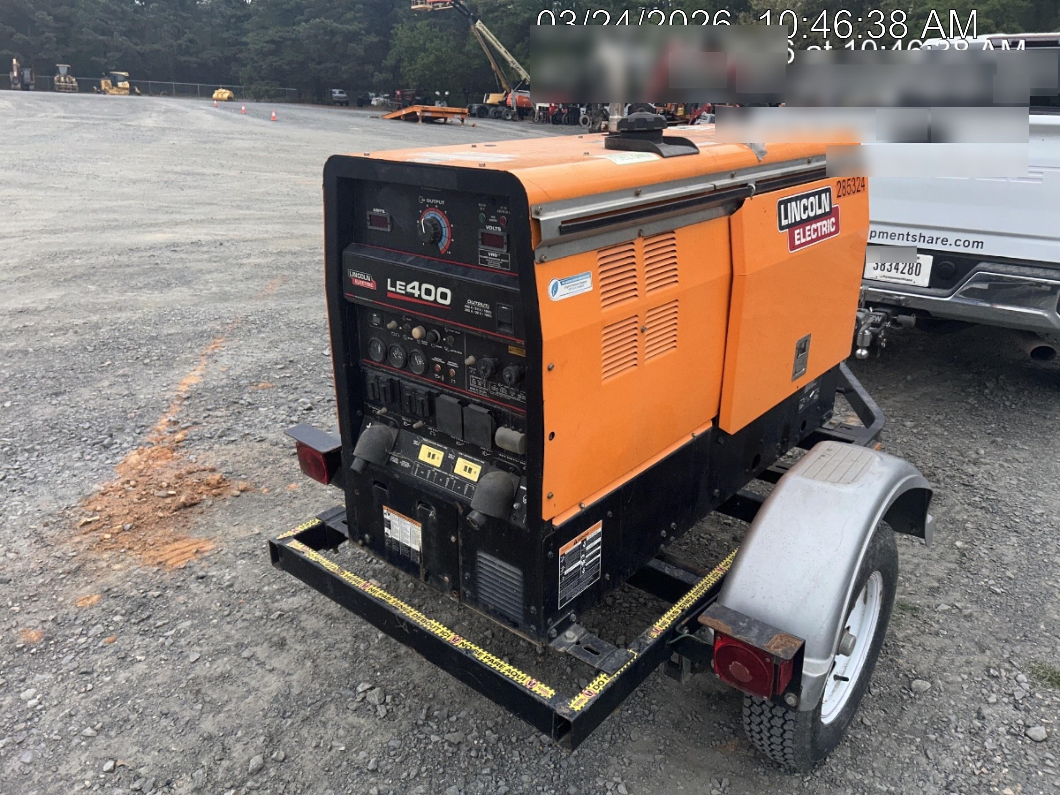 2022 Lincoln Electric LE400 Kubota V1505, Trlr, Cable Rack, Light Kit, ES Decals, T3