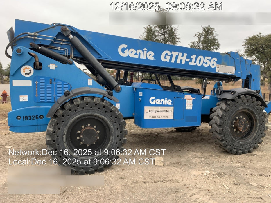 2018 Genie GTH-1056 Genie GTH-1056 w/ROPS, Work Lights, Solid Tires, RH Cab Mesh, Beacon, 60" Carriage and Forks