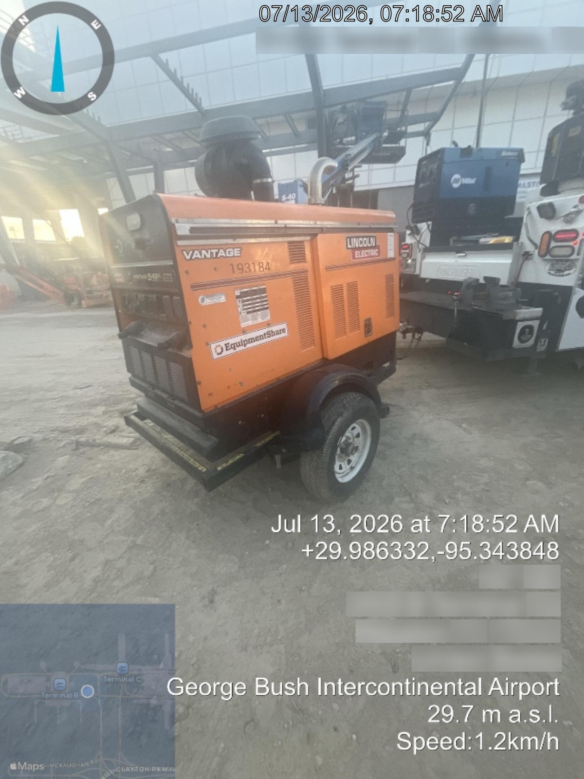 2021 Lincoln Electric Vantage 549X Ready Pak 3, ORANGE (includes trailer, cable rack, fender light kit)