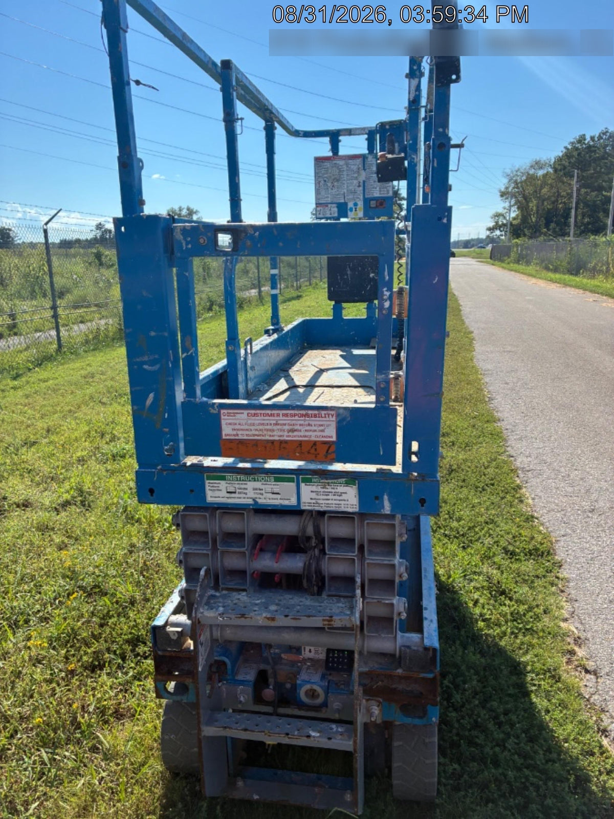 2020 Genie GS-1930 Solid Non Marking Tires, Beacon, Folding rails with half height swing gate