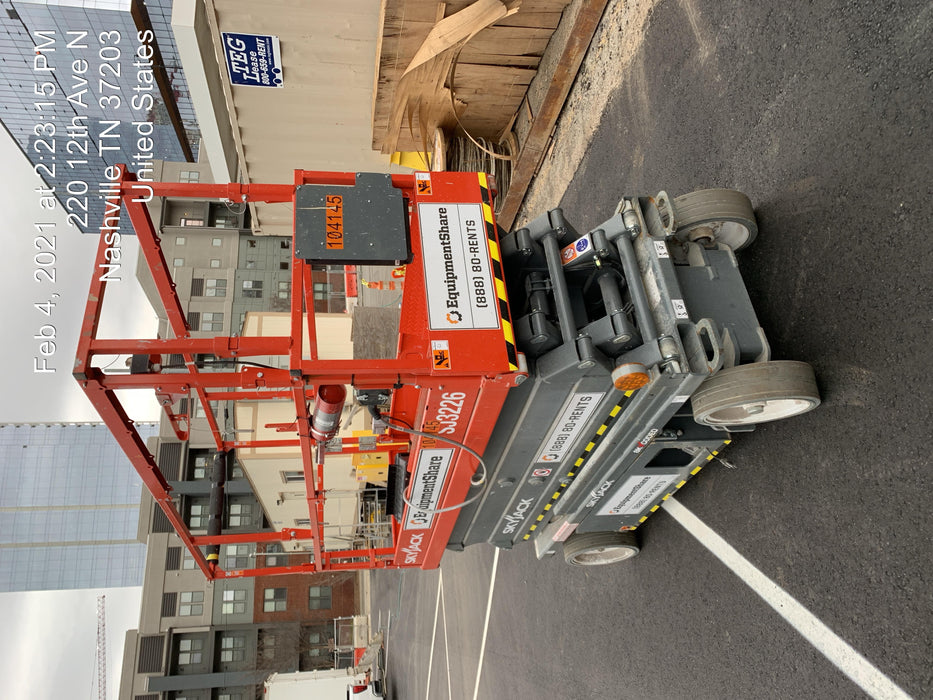 2020 Skyjack SJIII-3226 Solid NM Tires, Half height spring hinged entry gate, Dual Beacons