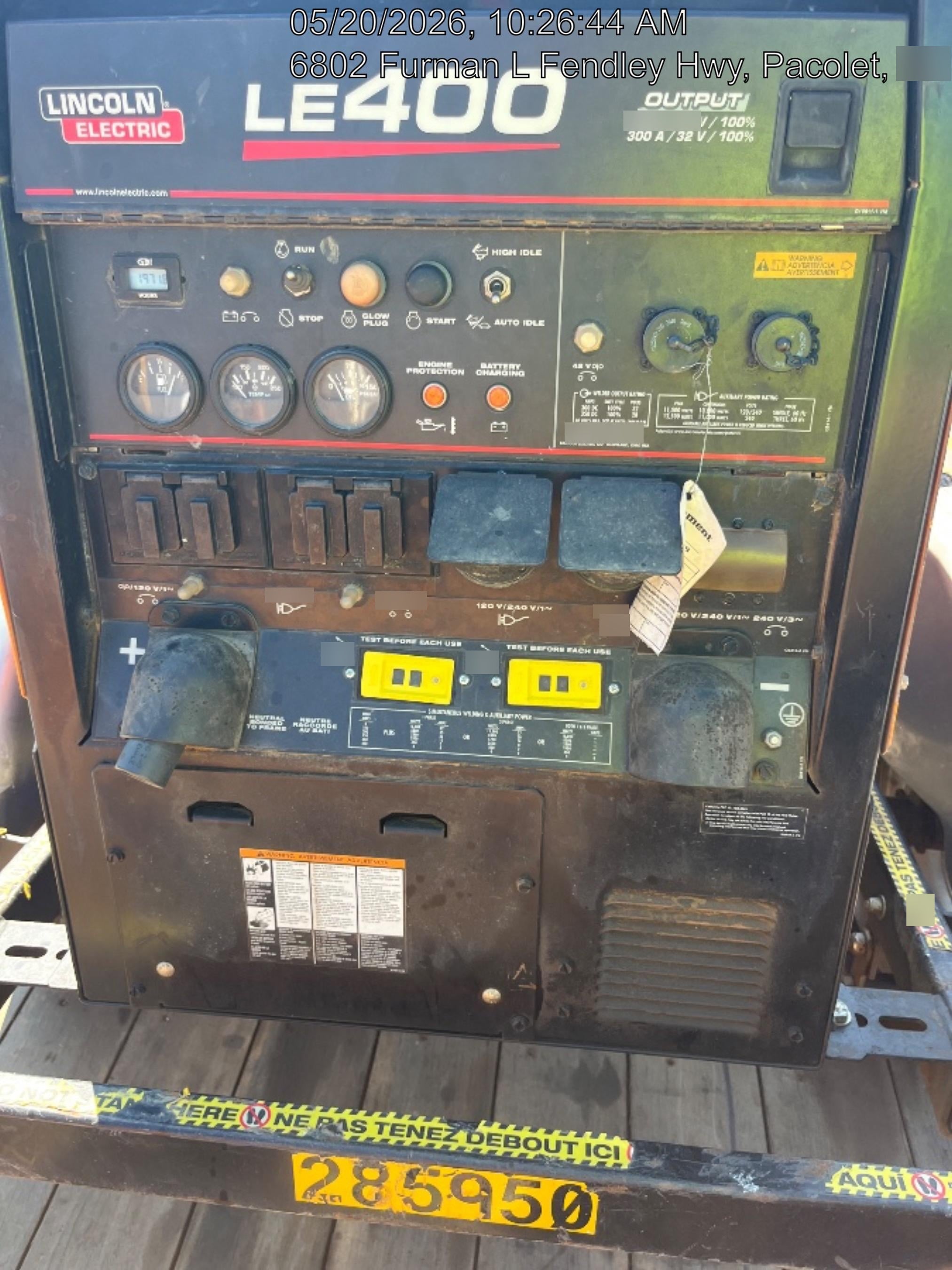 2022 Lincoln Electric LE400 Kubota V1505, Trlr, Cable Rack, Light Kit, ES Decals, T3